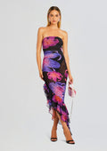 Trista Mesh Dress by retrofête in Hibiscus, product image 1