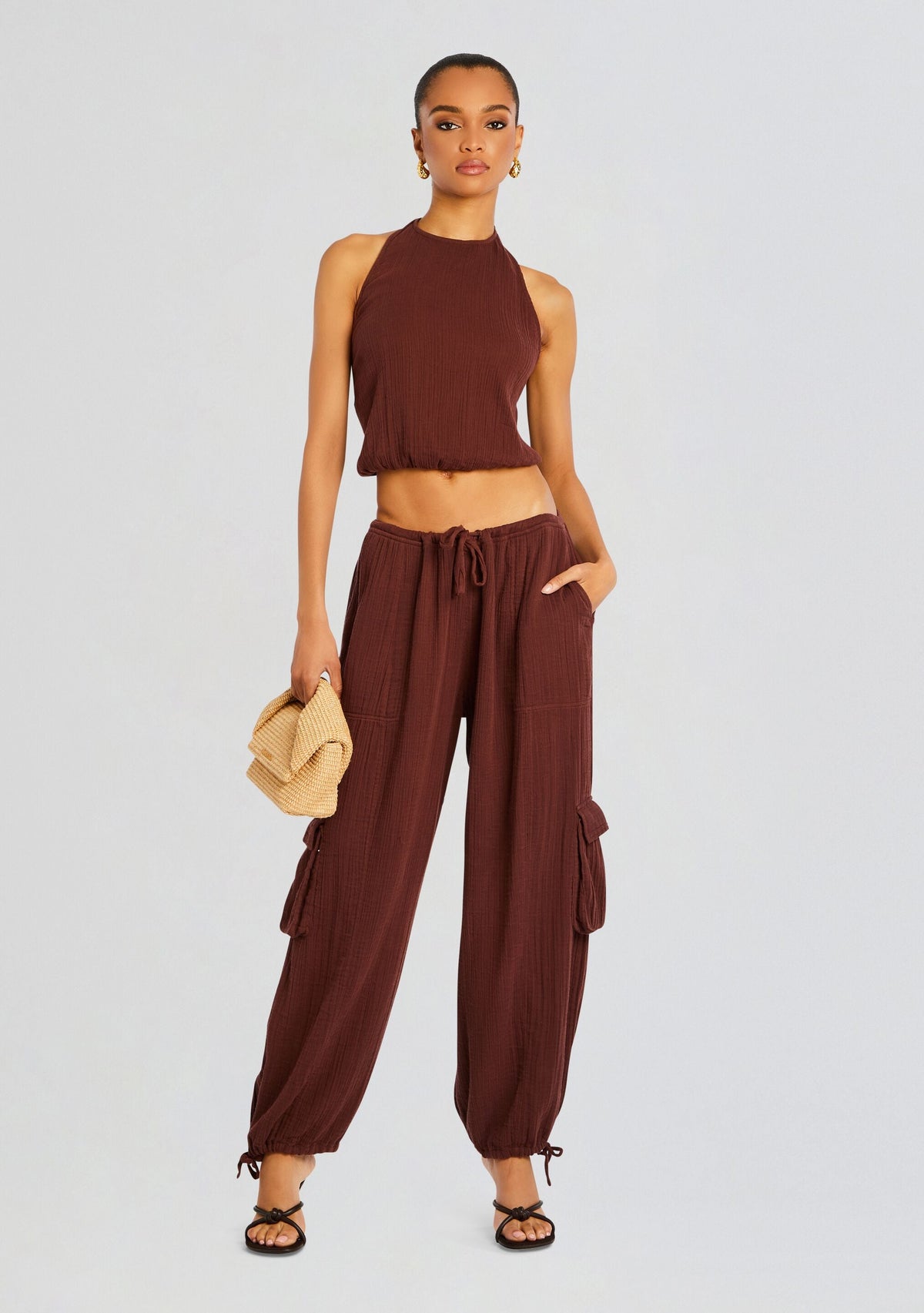 Yen Halter Top by SEROYA in Coconut, product image 5