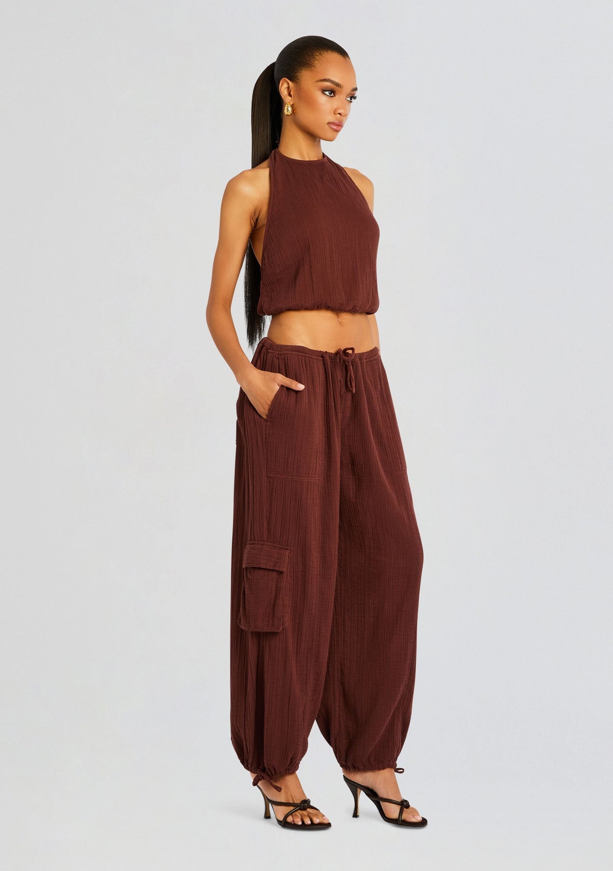 Yen Halter Top by SEROYA in Coconut, product image 3