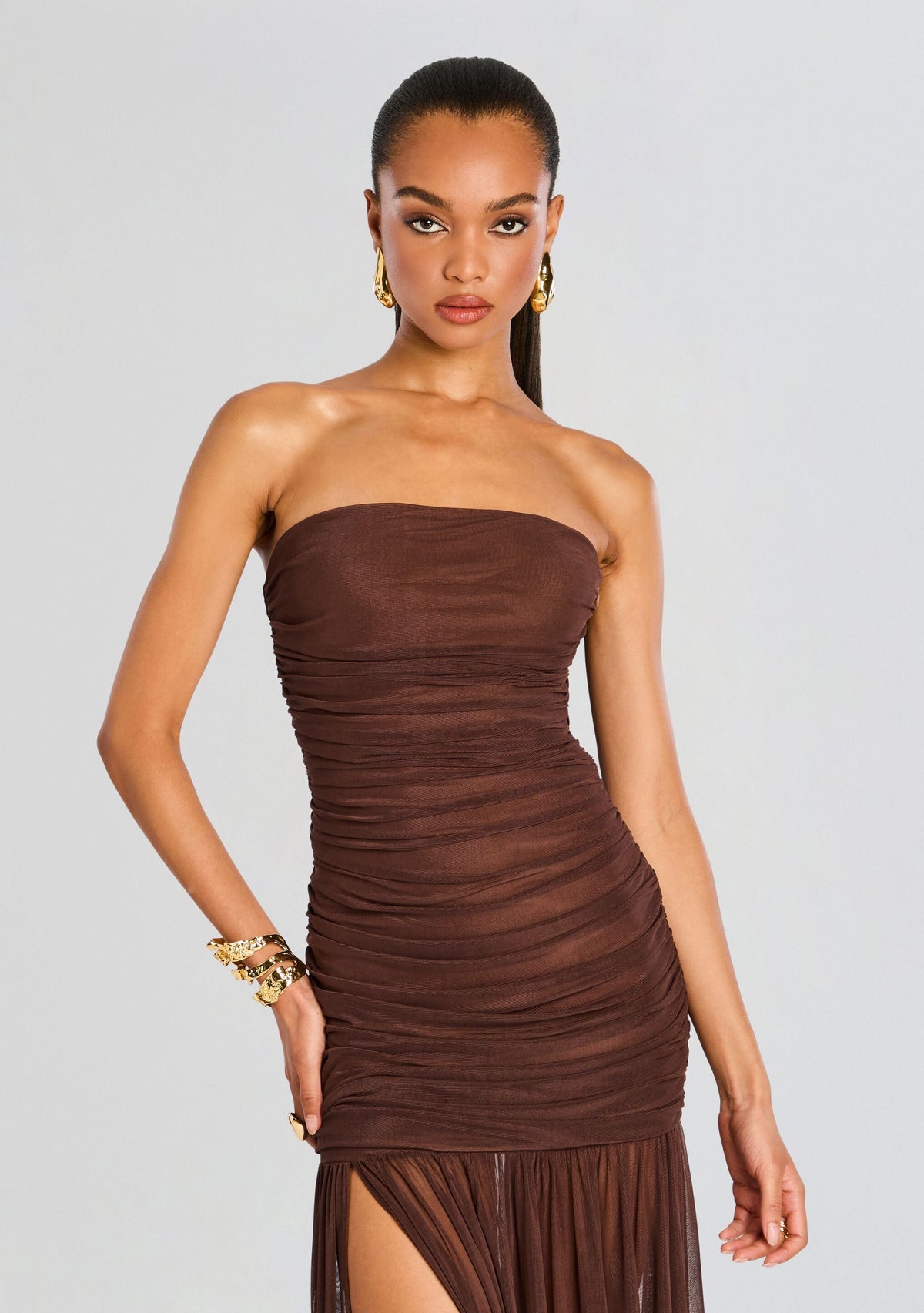 Adele Dress by retrofête in Dark Chocolate, product image 5