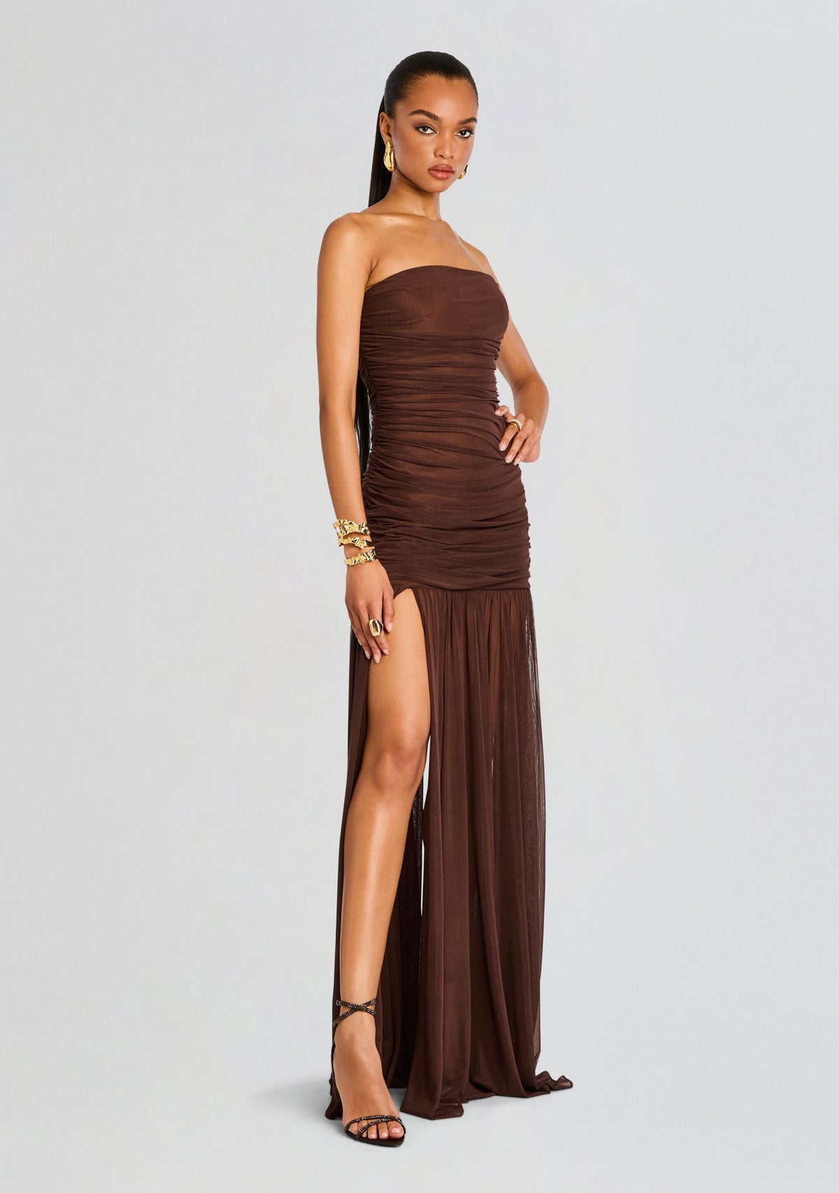 Adele Dress by retrofête in Dark Chocolate, product image 3