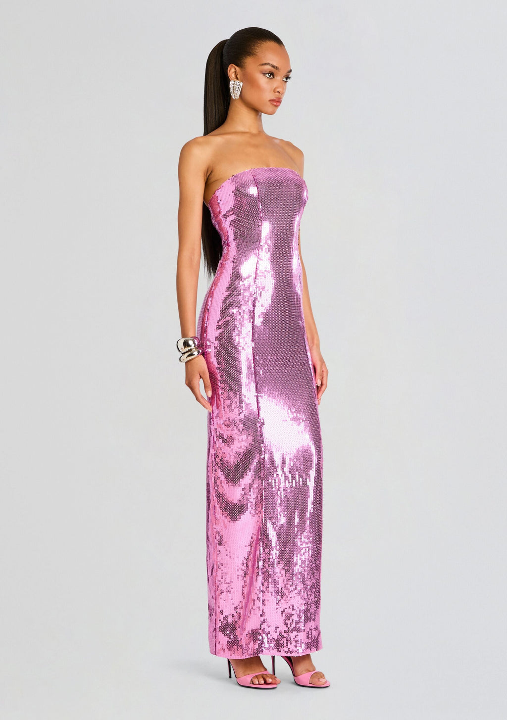 Ember Sequin Dress by retrofête in Pink, product image 3