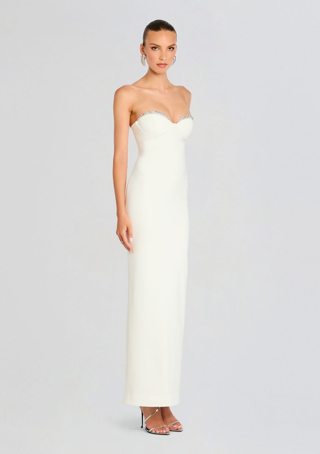 Jessalyn Dress by retrofête in White/Silver, product image 3
