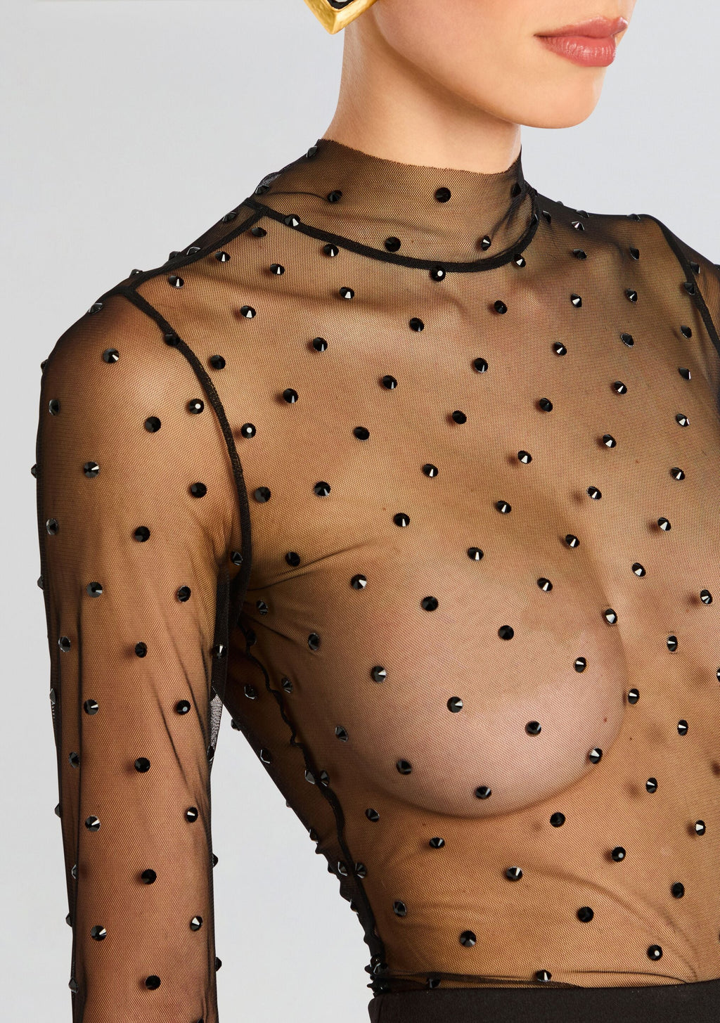 Lilith Mesh Top by retrofête in Black, product image 2
