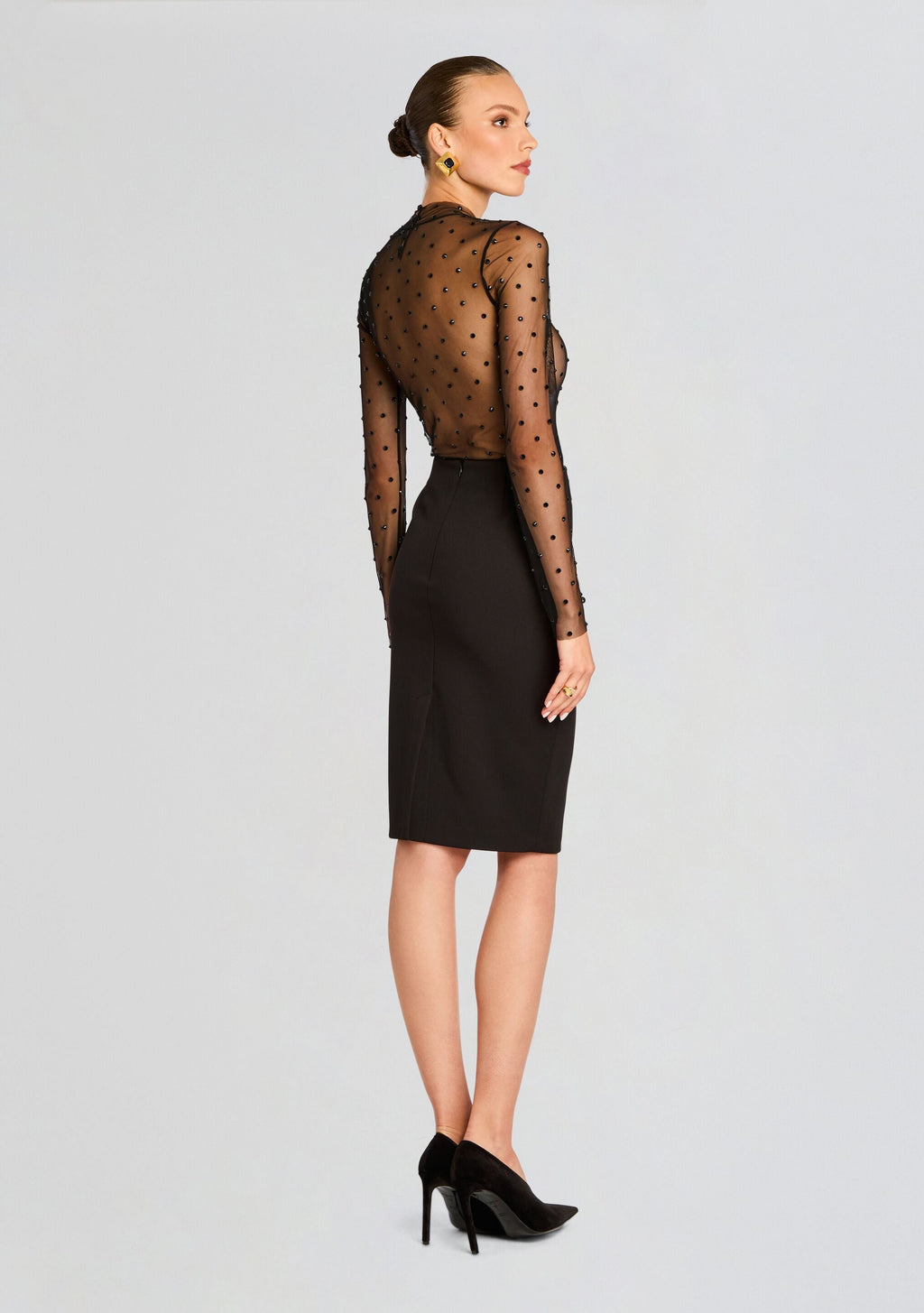 Lilith Mesh Top by retrofête in Black, product image 4