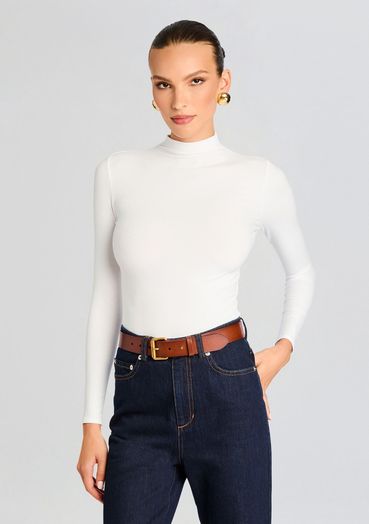 Meg Bodysuit by SEROYA in White, product image 1