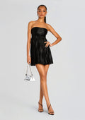 Nellia Dress by retrofête in Metallic Black, product image 1