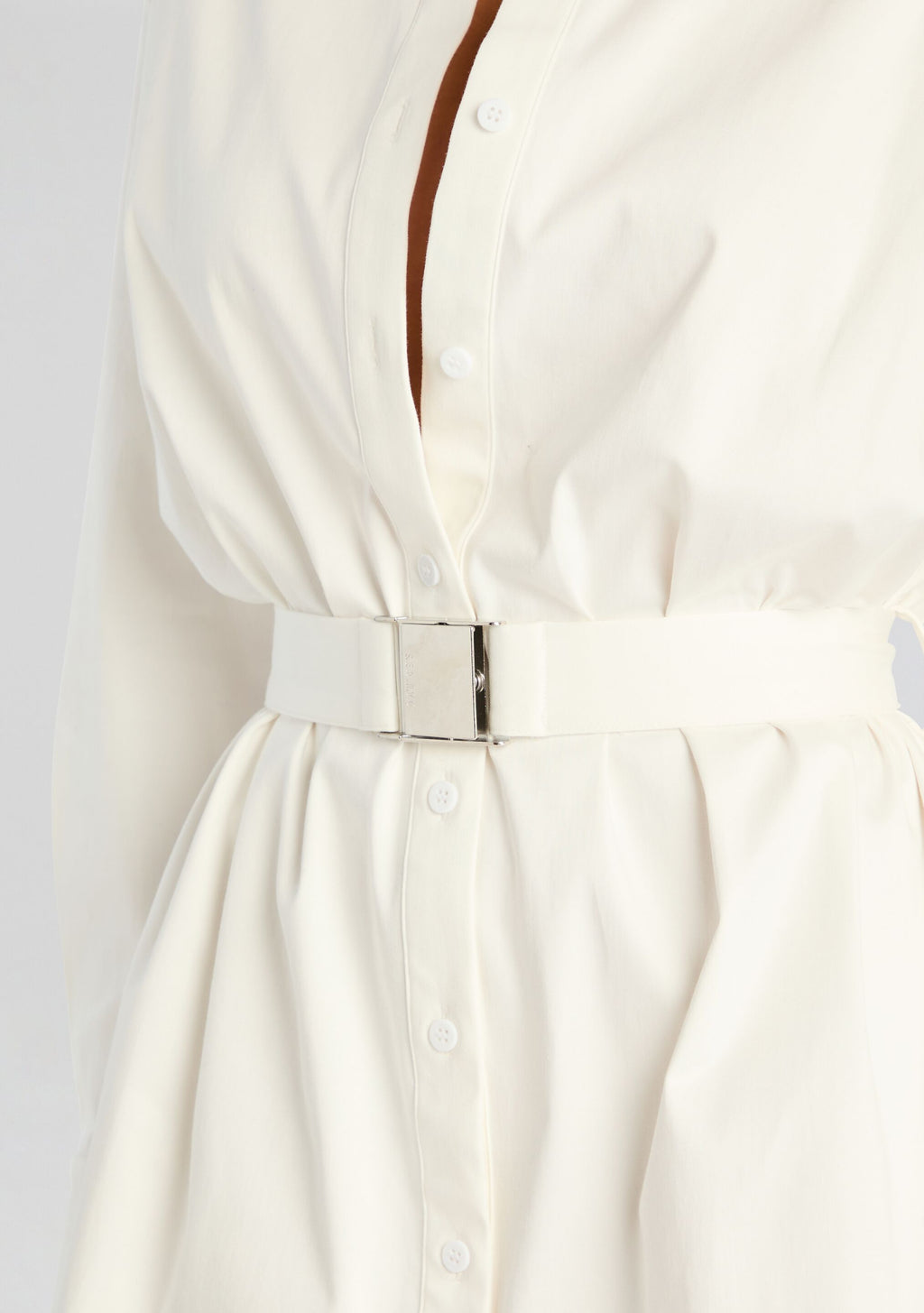 Posh Poplin Shirt Dress by SEROYA in White, product image 2