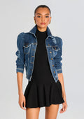 Ada Denim Jacket by retrofête in Royal, product image 1
