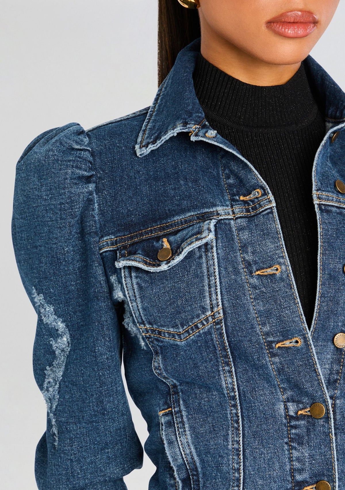 Ada Denim Jacket by retrofête in Royal, product image 2