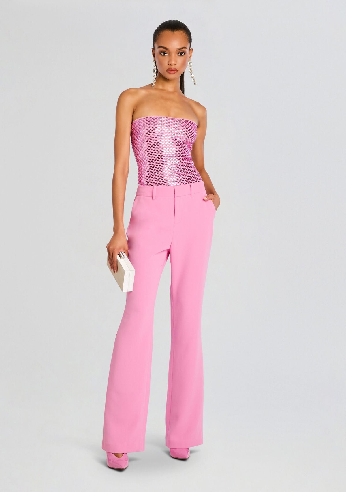 Valery Embellished Knit Top by retrofête in Light Rose, product image 2