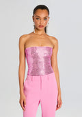 Valery Embellished Knit Top by retrofête in Light Rose, product image 1