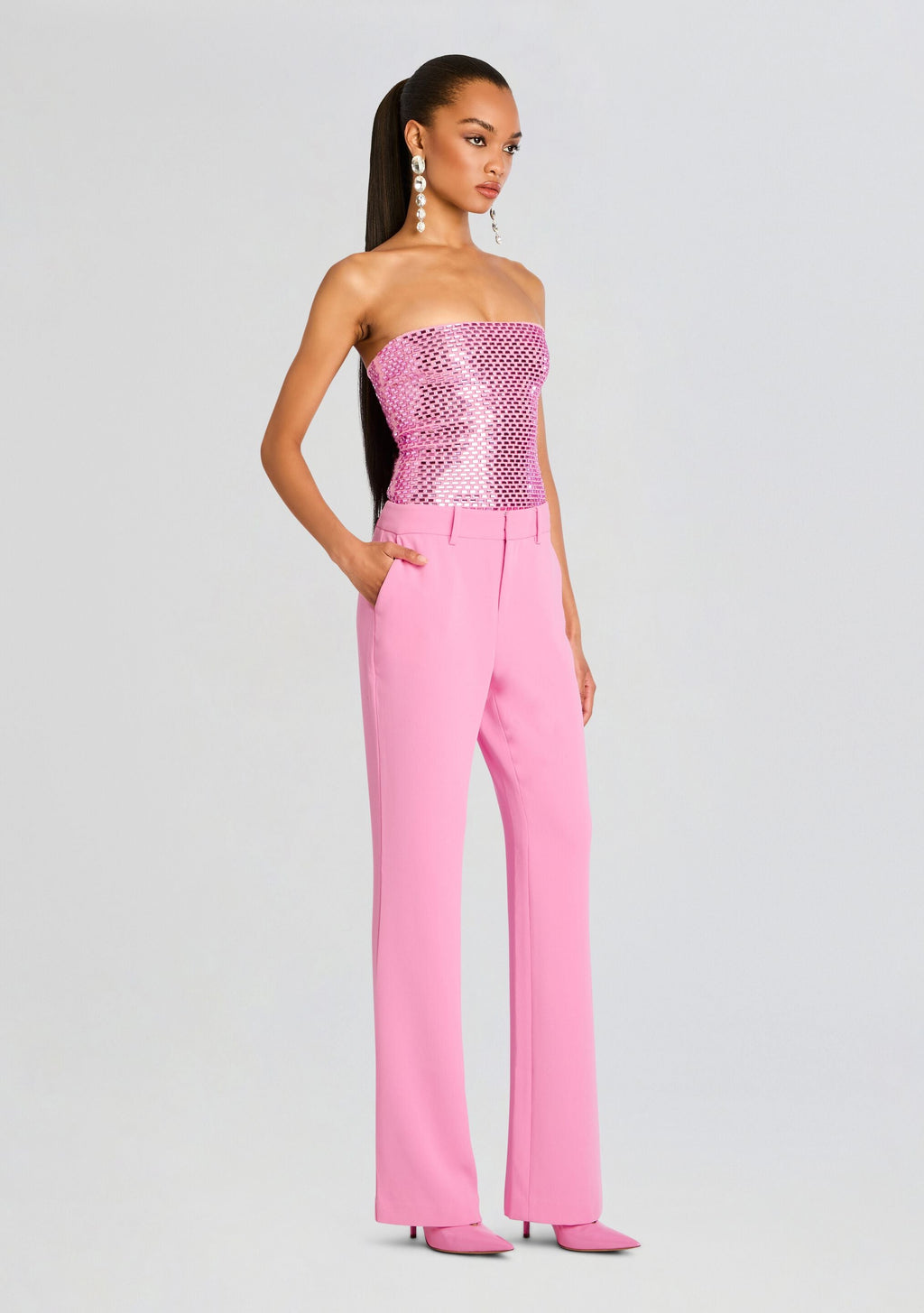 Valery Embellished Knit Top by retrofête in Light Rose, product image 4