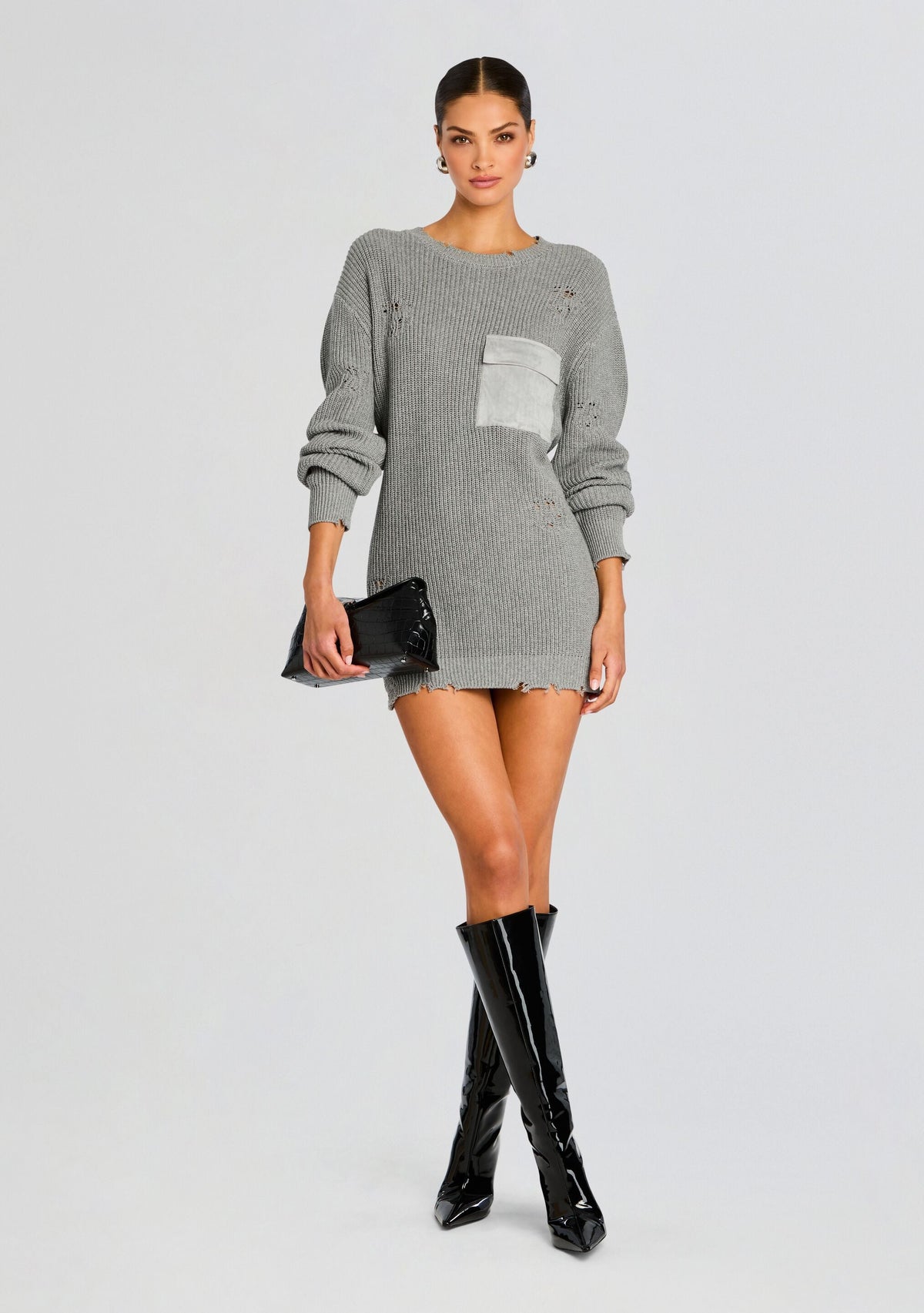 Devin Sweater by SEROYA in Heathered Grey, product image 1