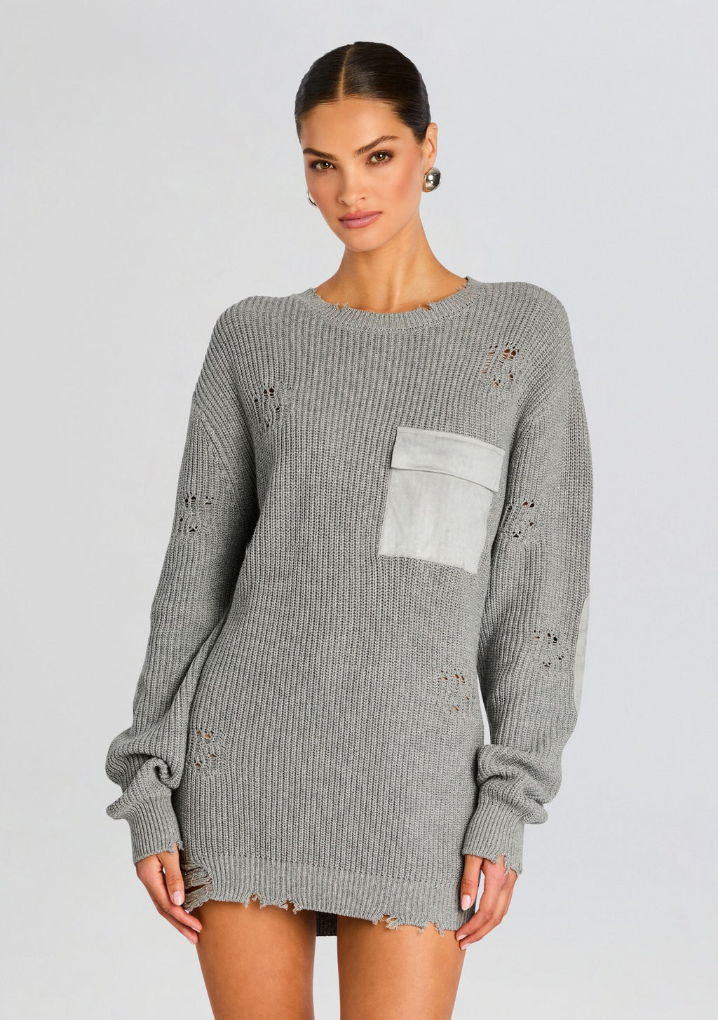 Devin Sweater by SEROYA in Heathered Grey, product image 5