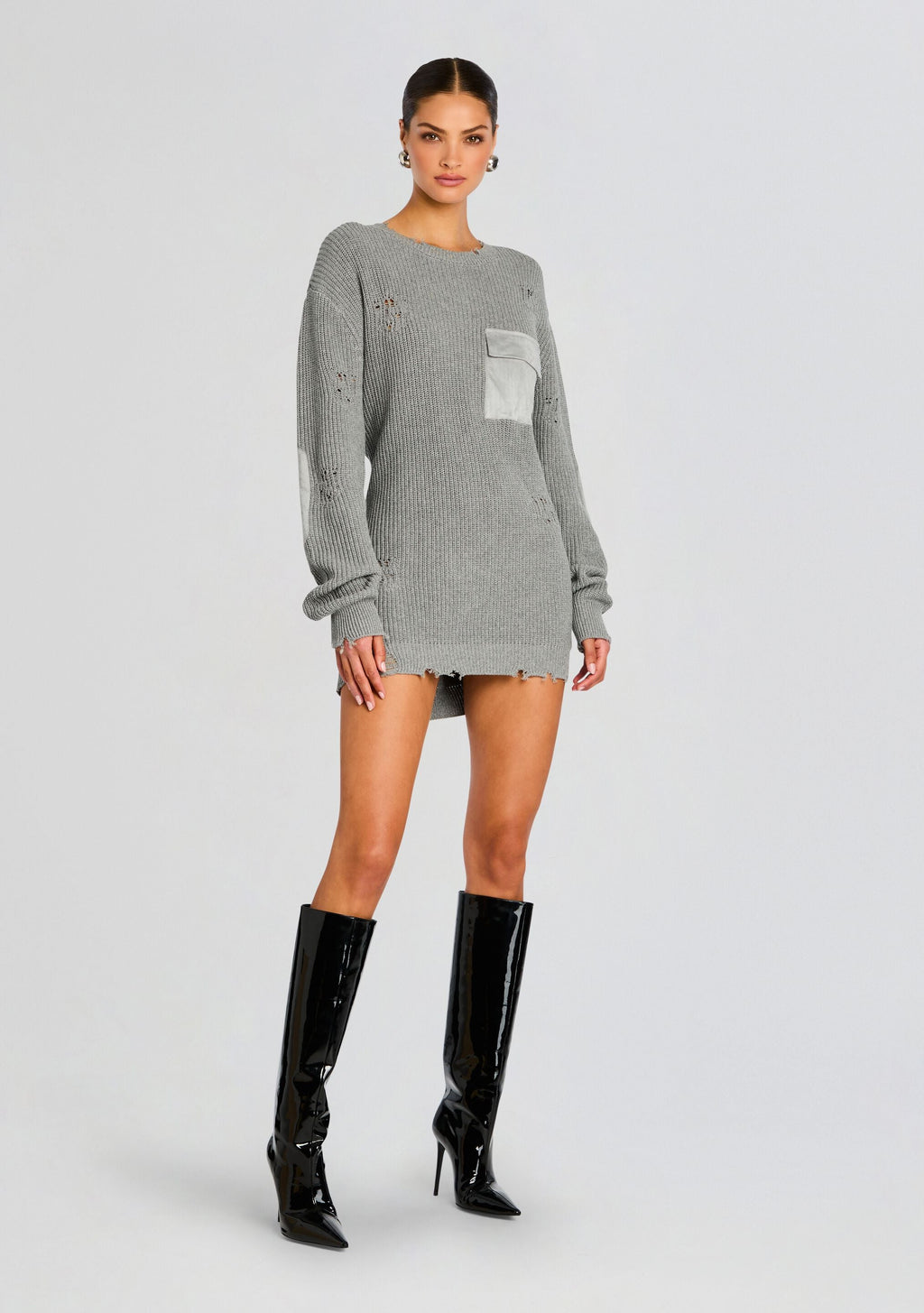 Devin Sweater by SEROYA in Heathered Grey, product image 3