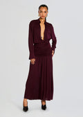 Farah Maxi Dress by SEROYA in Merlot, product image 1