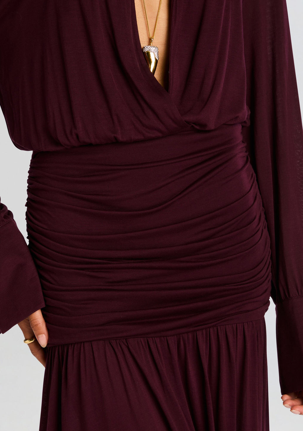 Farah Maxi Dress by SEROYA in Merlot, product image 2