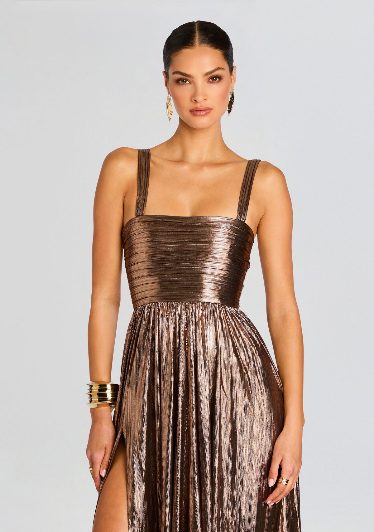 Iris Dress by retrofête in Metallic Bronze, product image 5