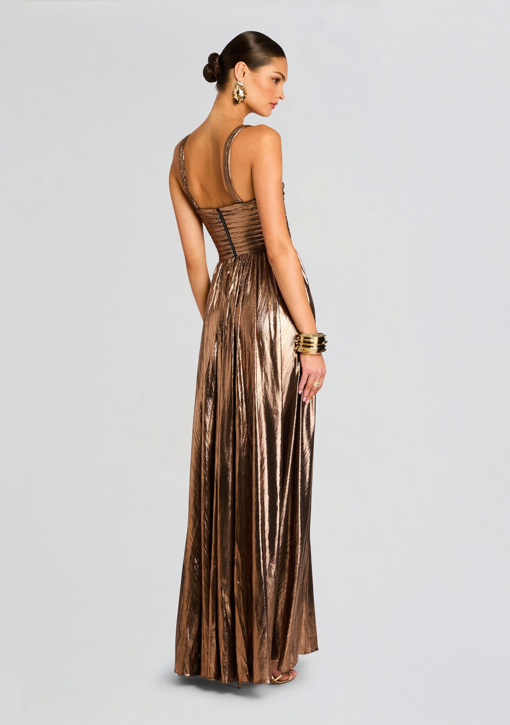 Iris Dress by retrofête in Metallic Bronze, product image 4