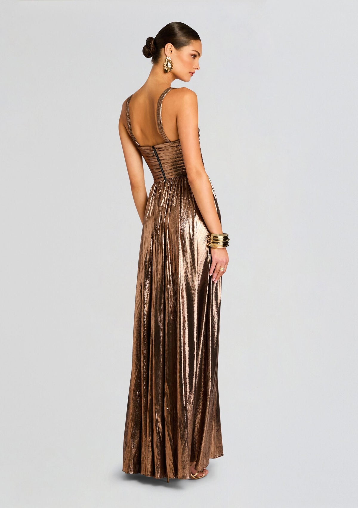 Iris Dress by retrofête in Metallic Bronze, product image 4