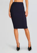 Sidra Metallic Knit Skirt by retrofête in Metallic Ink, product image 1