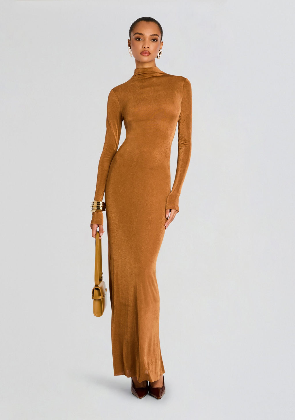 Kim Maxi Dress by SEROYA in Camel, product image 1