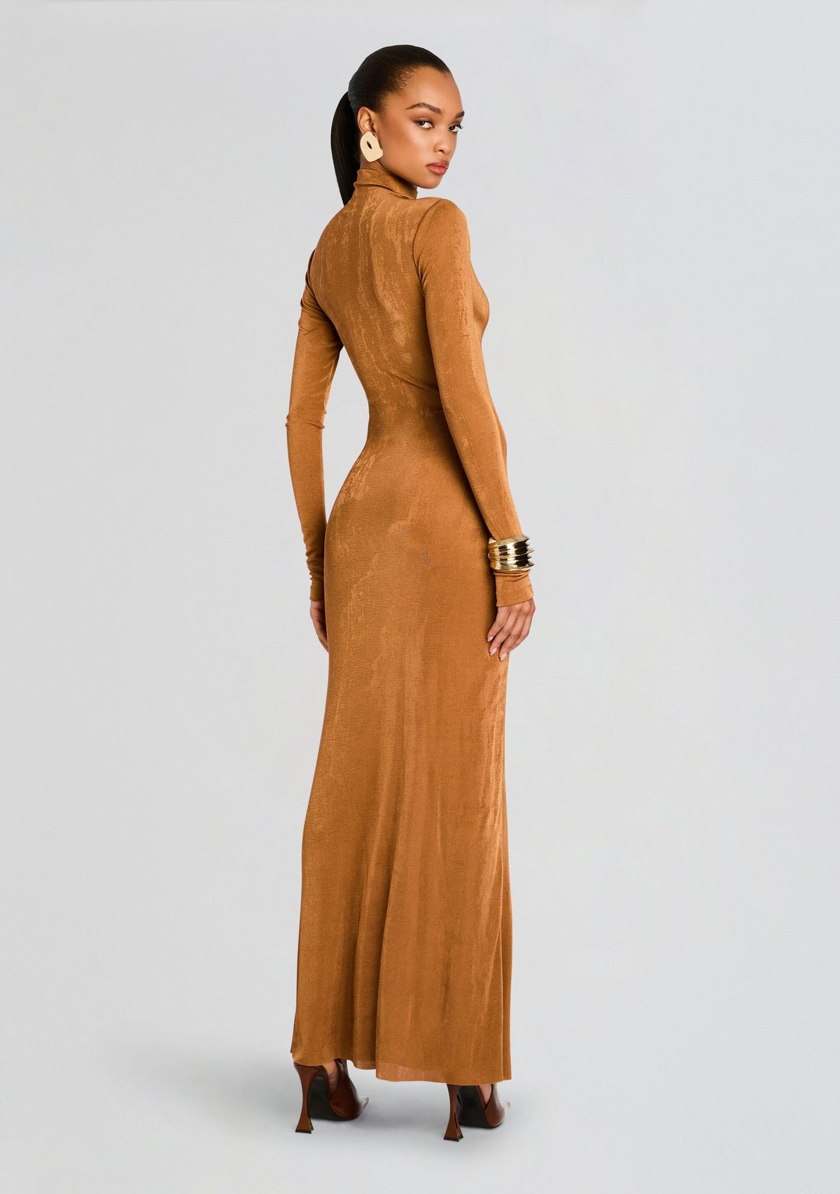 Kim Maxi Dress by SEROYA in Camel, product image 4