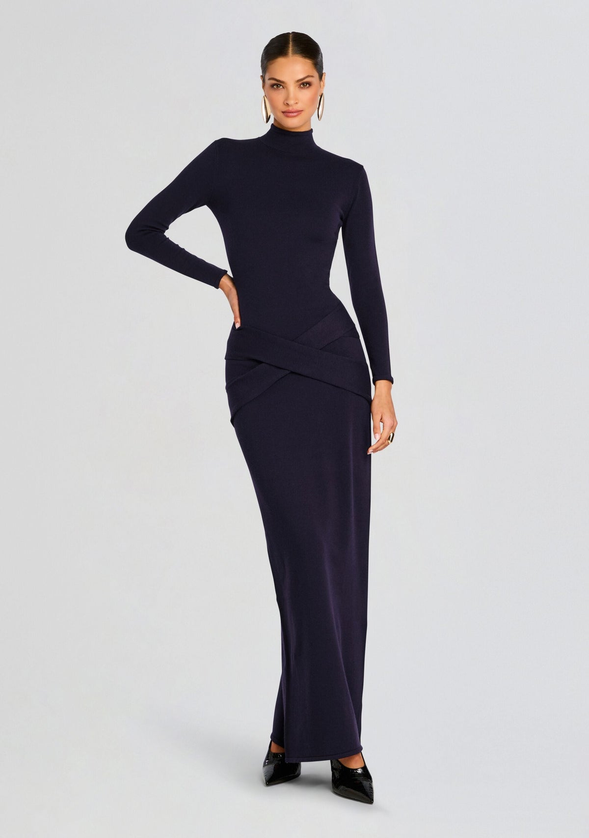 Melonie Knit Maxi Dress by SEROYA in Sapphire, product image 5