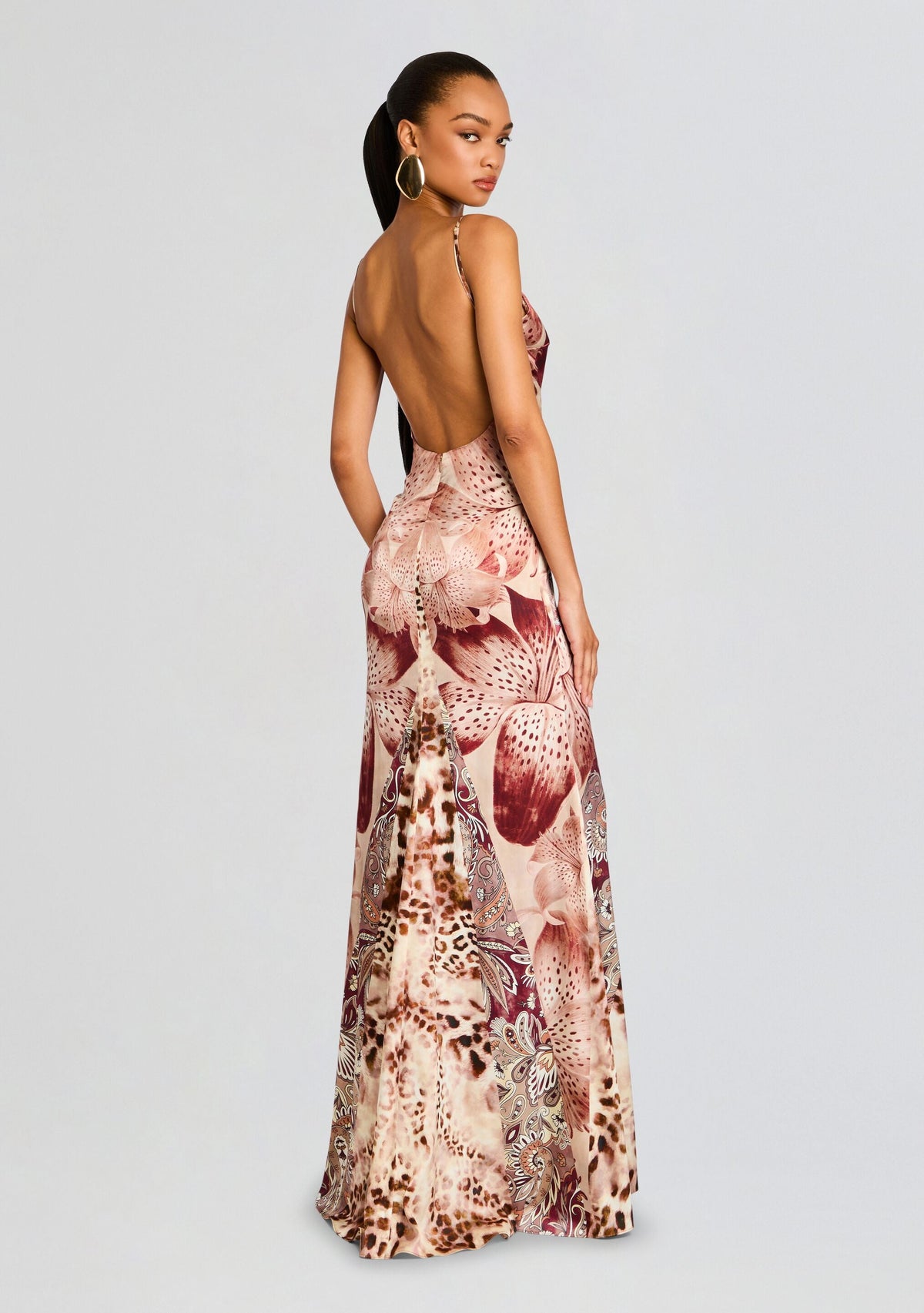 Raelynn Silk Dress by retrofête in Vintage Mixed Print, product image 4
