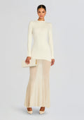 Serenade Knit Maxi Dress by SEROYA in Eggshell, product image 1