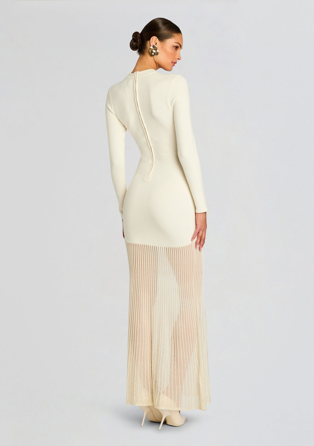 Serenade Knit Maxi Dress by SEROYA in Eggshell, product image 4