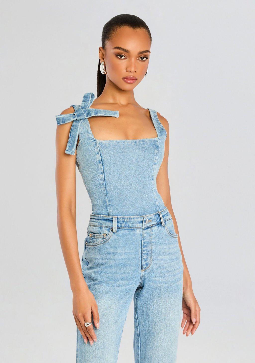 Dawson Denim Jumpsuit by retrofête in Tangier, product image 5