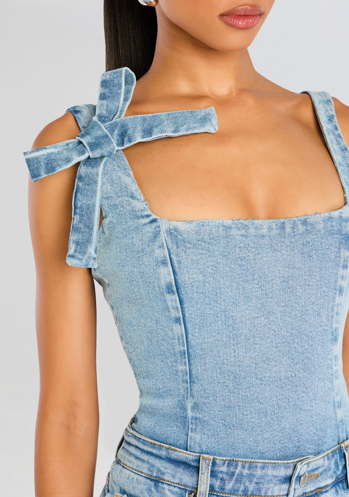 Dawson Denim Jumpsuit by retrofête in Tangier, product image 2