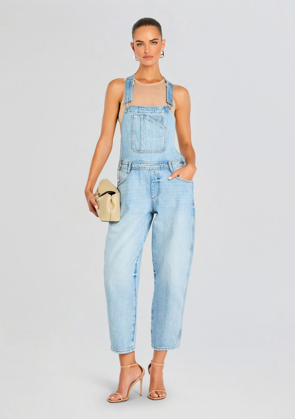 Jesamine Barrel Carpenter Overalls by SEROYA in High Tide, product image 5