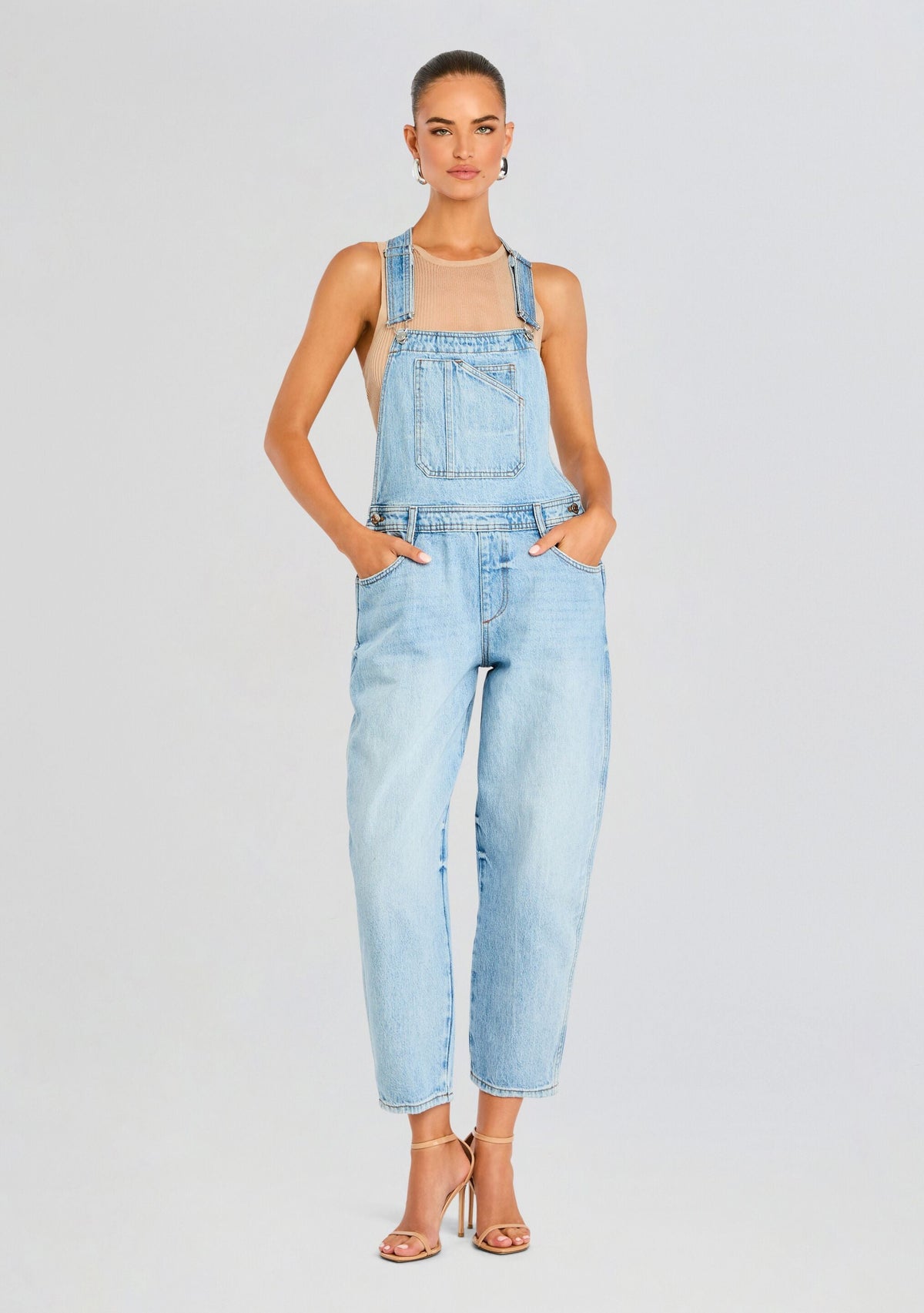 Jesamine Barrel Carpenter Overalls by SEROYA in High Tide, product image 1