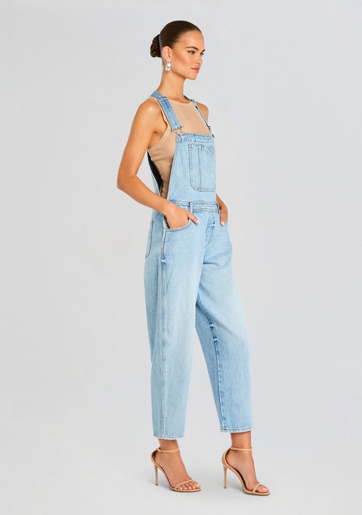 Jesamine Barrel Carpenter Overalls by SEROYA in High Tide, product image 3