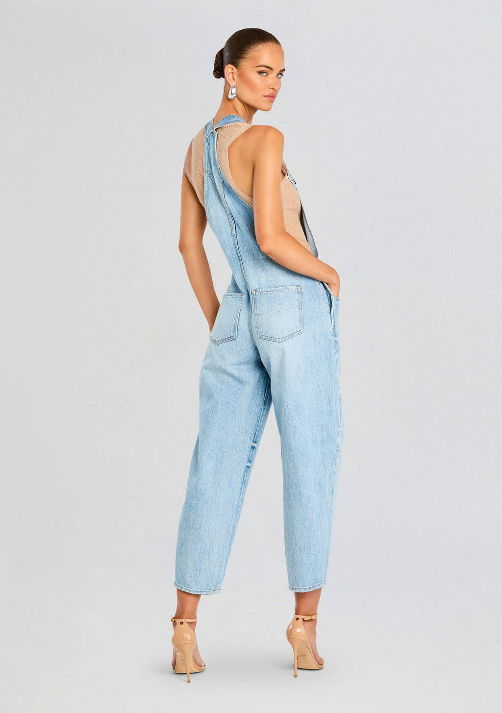 Jesamine Barrel Carpenter Overalls by SEROYA in High Tide, product image 4