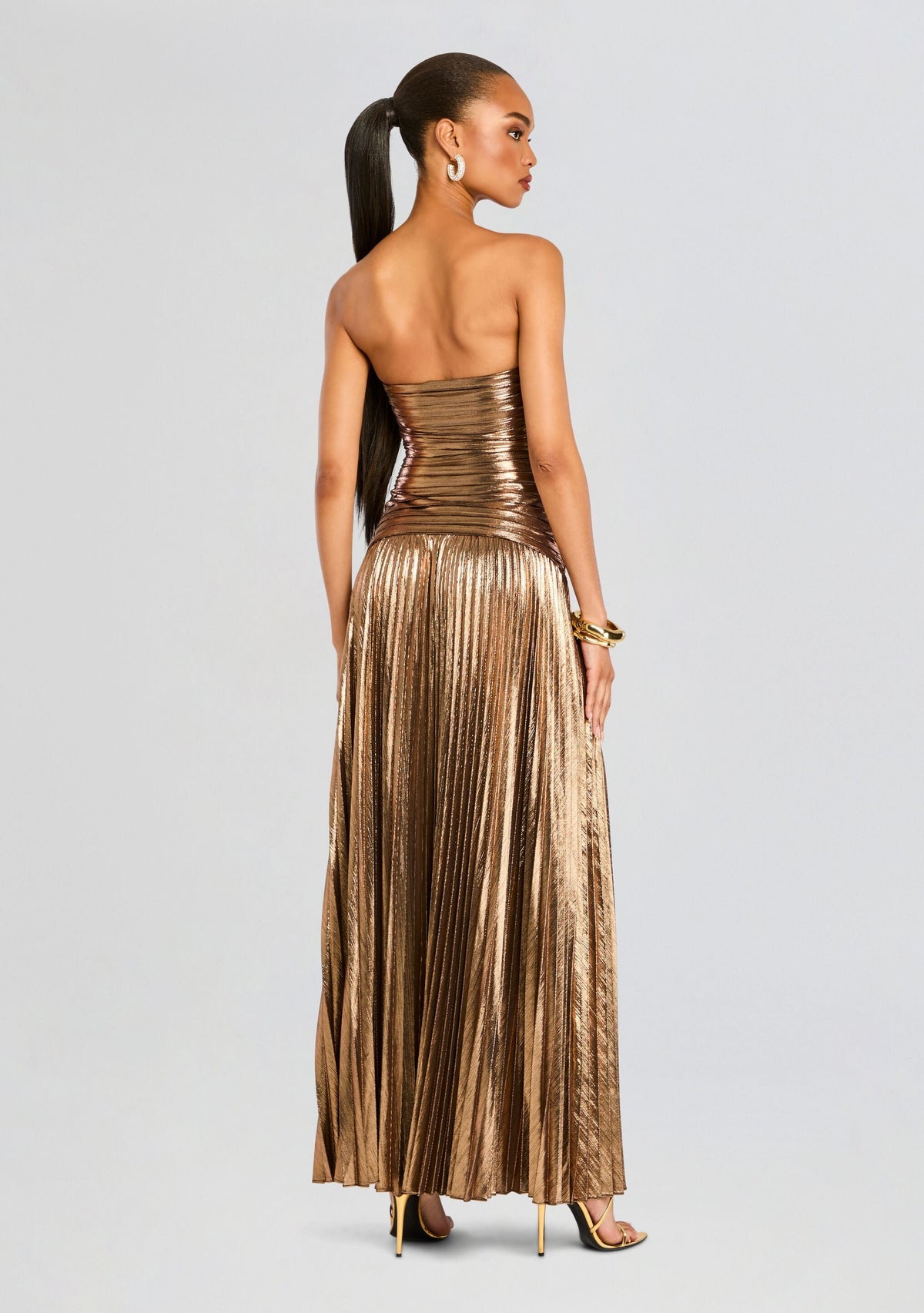 Mallory Dress by retrofête in Metallic Bronze, product image 4