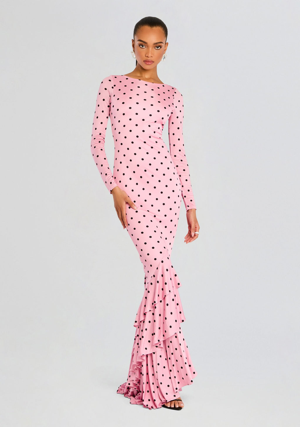 Sara Dress by retrofête in Pink Polka Dots, product image 6