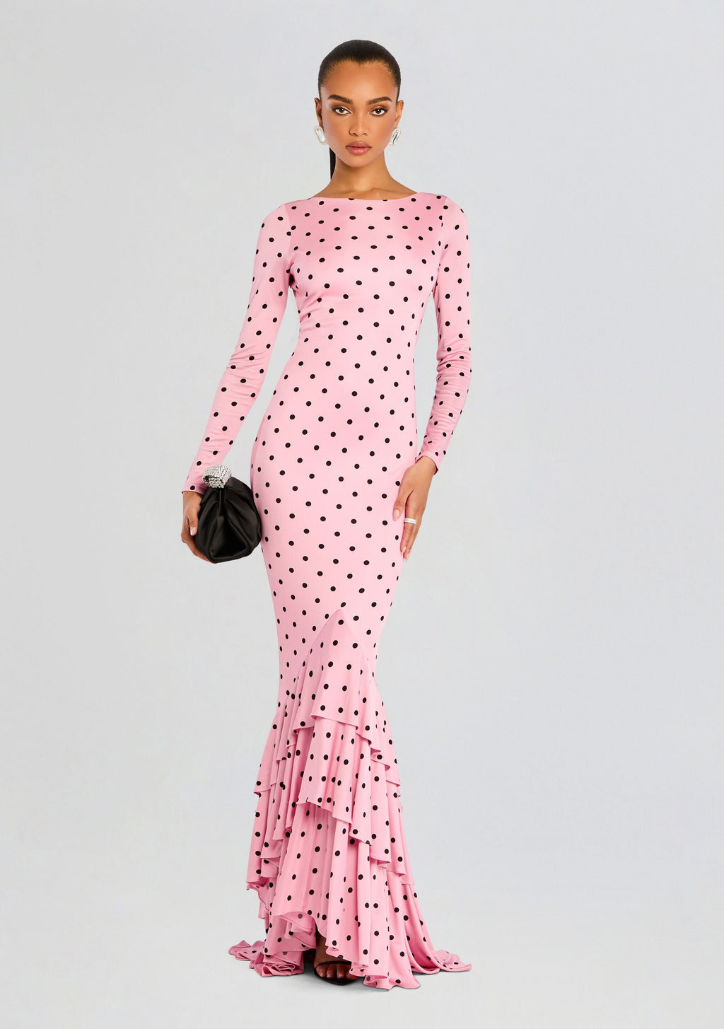Sara Dress by retrofête in Pink Polka Dots, product image 1
