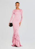 Sara Dress by retrofête in Pink Polka Dots, product image 1