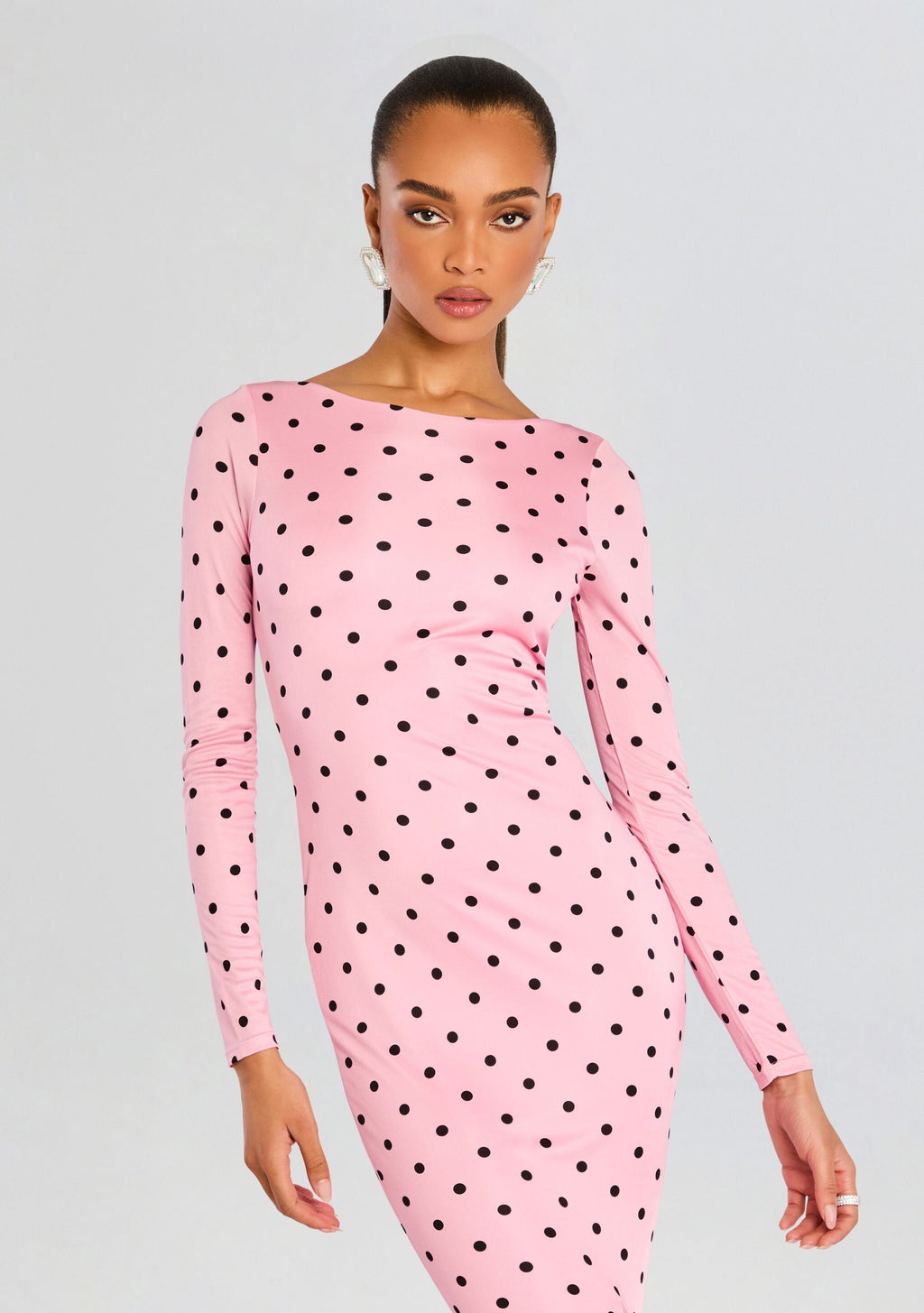 Sara Dress by retrofête in Pink Polka Dots, product image 5