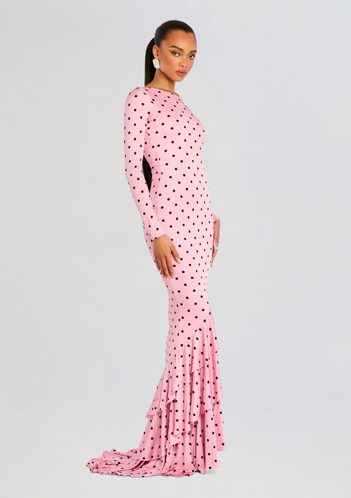 Sara Dress by retrofête in Pink Polka Dots, product image 3