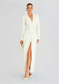 Amberly Blazer Evening Dress by Sans Faff in White, product image 1