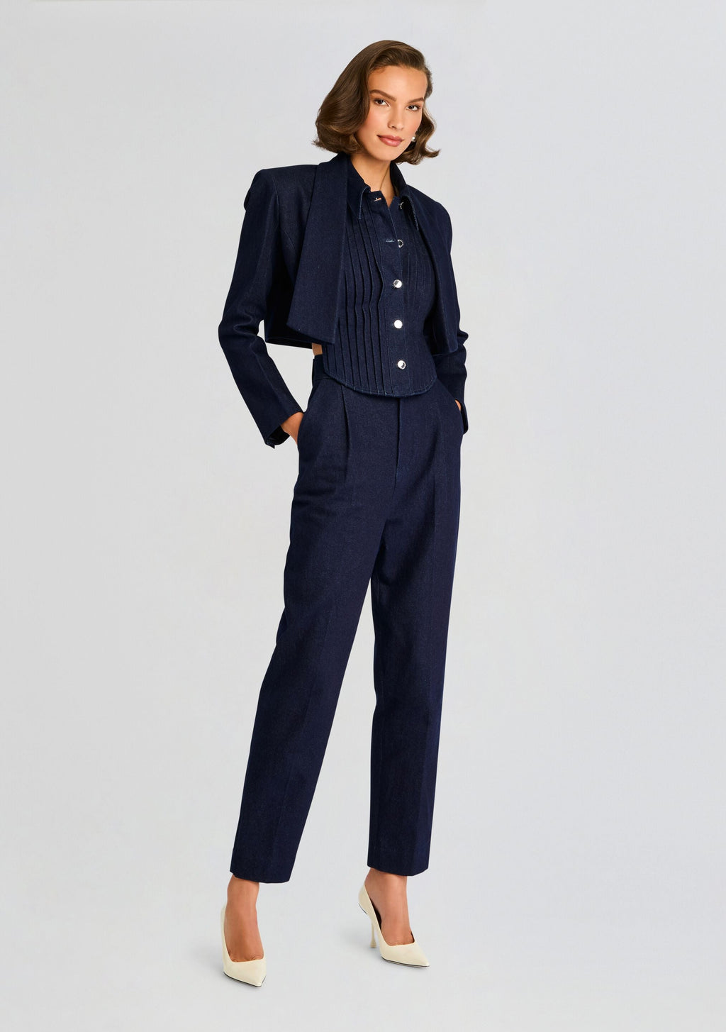 Rochelle Denim Pant by retrofête in Rinse, product image 5