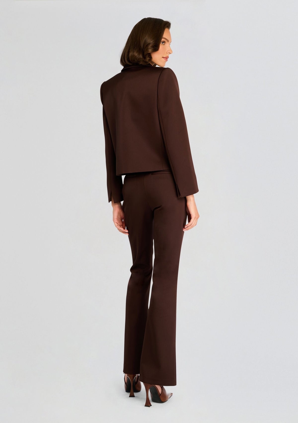 Bex Satin Jacket by SEROYA in Ash Brown, product image 4