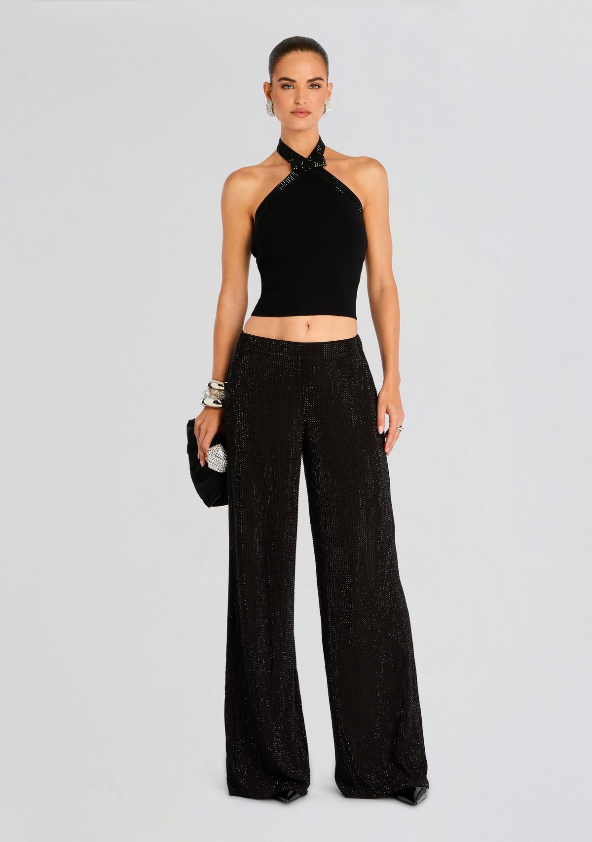Hasna Hotfix Pant by retrofête in Black, product image 4