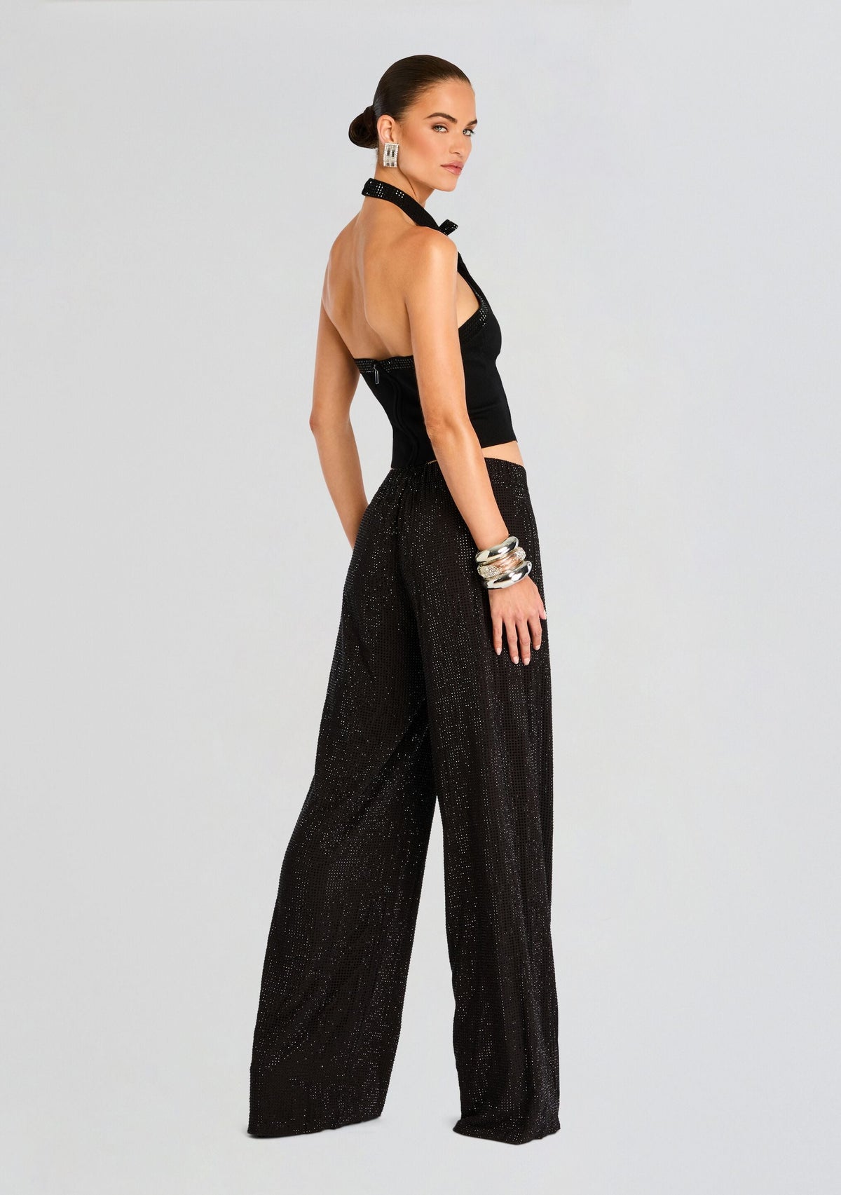 Hasna Hotfix Pant by retrofête in Black, product image 3