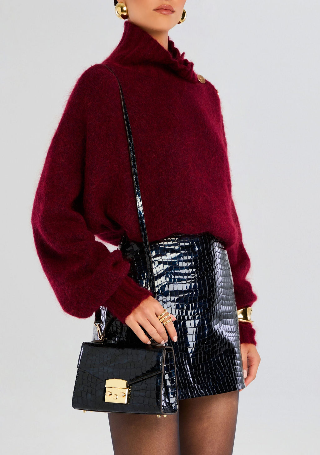 Renee Bag by retrofête in Navy Croco, product image 6